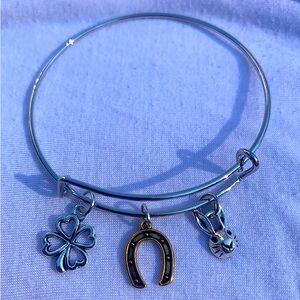 Brand New! Handmade! Adjustable Charm Bangle Bracelet!